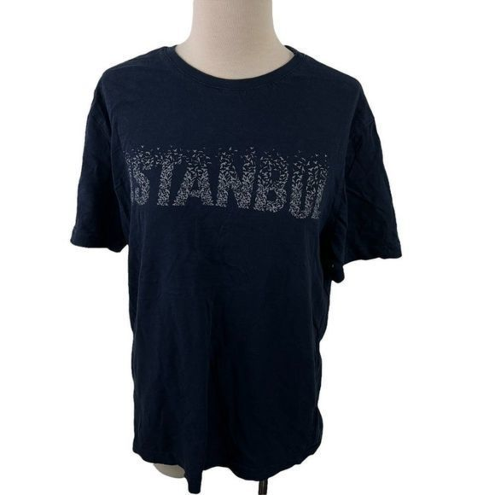 🌿4/$35🌿 LC WAIKIKI Blue Istanbul Turkey Crew‎ Neck Souvenir Tee (M)